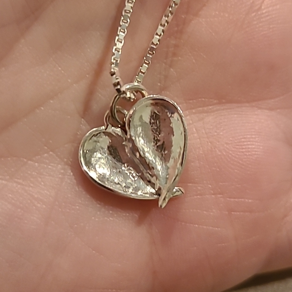 Wings heart sterling silver necklace - Picture 2 of 4